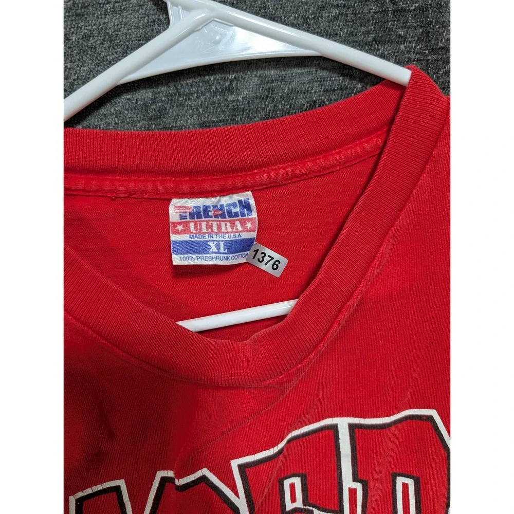 Vintage Trench Ultra San Francisco 49ers T-Shirt XL Red Single Stitch USA Made